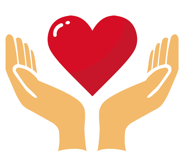 Illustration of hands holding a heart
