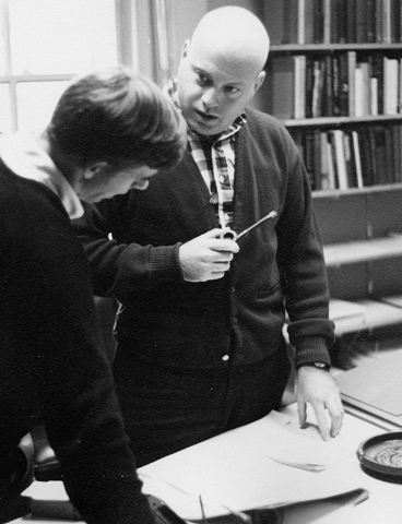 Lew Goldberg with a colleague in the 1960s
